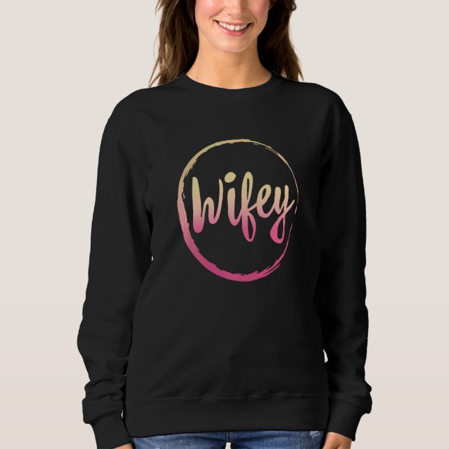 Wifey And Hubby Mr And Mrs Just Married Matching H Sweatshirt (Front)