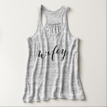 Wifey Black Modern Script Gray Womens Tank Top<br><div class="desc">Cute and simple "wifey" shirt in a modern black script. Makes a great wedding gift for the future Mrs! Perfect for wear at the honeymoon and beyond.</div>