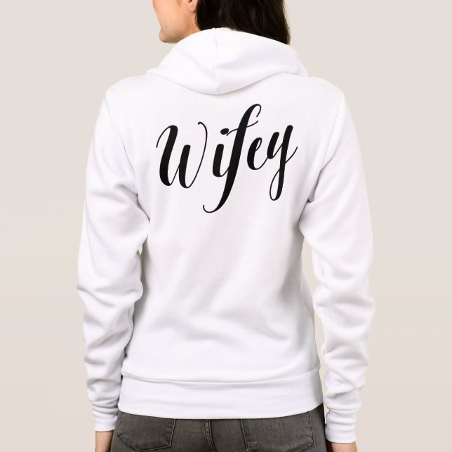 Wifey Black Script Sweatshirt (Back)