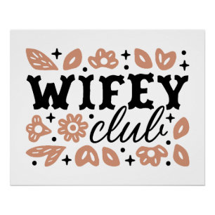 Wifey club cowboy wife country cowgirl aesthetic poster