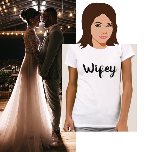 Wifey Couple Marriage T_Shirt
