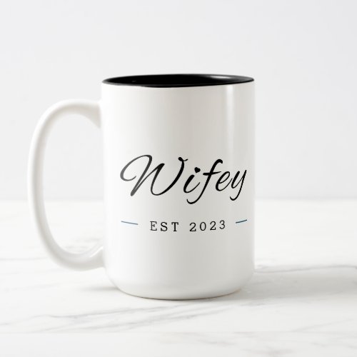 Wifey Couple Mug  Anniversary  Wedding wife