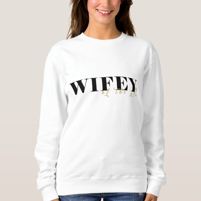 Wifey crewneck Sweatshirt for newly married couple (Front)