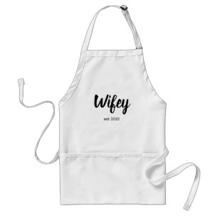 Wifey Custom Bride, Fiance Gift Adult Apron
