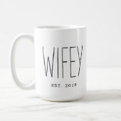 Wifey Custom Couple Mug Wedding Mug Anniversary (Left)