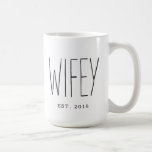 Wifey Custom Couple Mug Wedding Mug Anniversary<br><div class="desc">Berry Berry Sweet Designs | www.berryberrysweet.com</div>