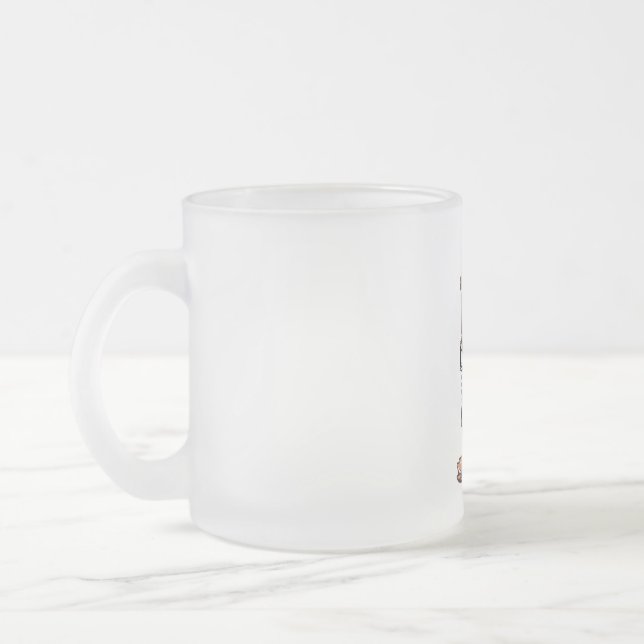 Wifey dog mom nurse frosted glass coffee mug (Left)