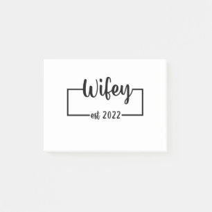 Wifey Est 2022 Bride To Be Bachelorette Party Post-it Notes