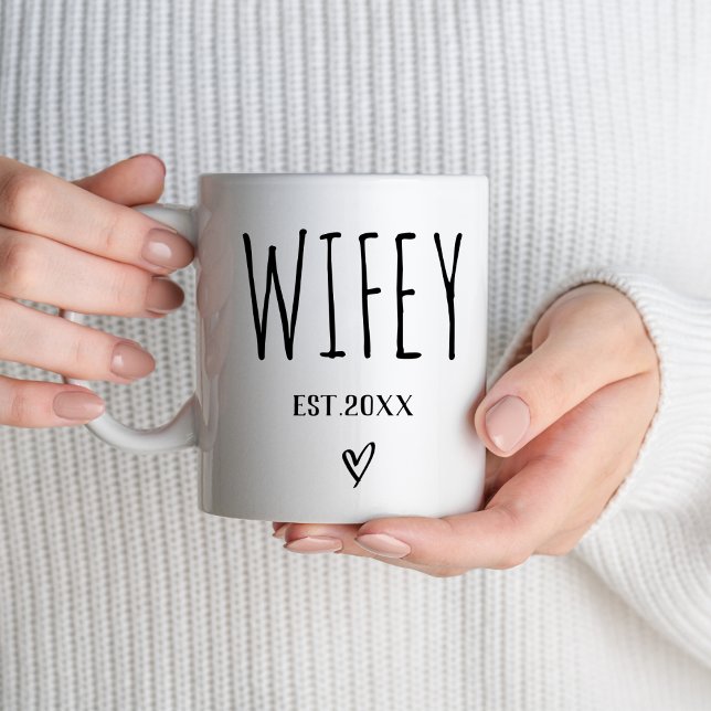 Wifey Est 2024 Announcement To Be Newlywed Wedding Coffee Mug (Creator Uploaded)