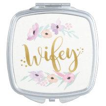 Wifey Gold Floral Bride-To-Be Gift Mrs Wedding