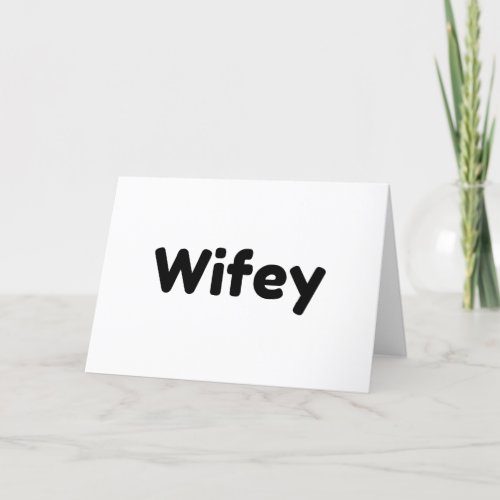wifey holiday card
