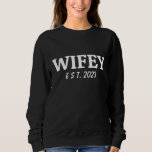 Wifey/Husby Custom Bride, Fiance Gift Sweatshirt<br><div class="desc">Wifey/husby bold Personalized Sweatshirt
Congratulation, Wifey! These sweatshirts with this minimalist design is perfect to celebrate you and your marriage! Perfect honeymoon attire!</div>
