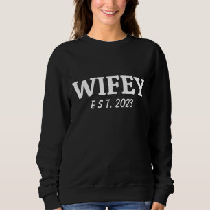 Wifey/Husby Custom Bride, Fiance Gift Sweatshirt