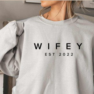 Wifey/Husby Custom Bride, Fiance Gift Sweatshirt