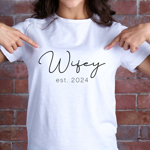 Wifey Just Married Newlywed T_Shirt