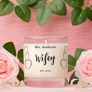 "Wifey". Minimalist Scented Candle