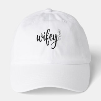 Wifey Modern Script White Women's Hat