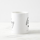 Wifey Modern Typography Wife Mrs Wedding Hers Coffee Mug (Center)