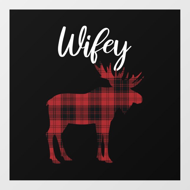 Wifey Moose Matching Family Christmas Pajamas   Floor Decals (Front)