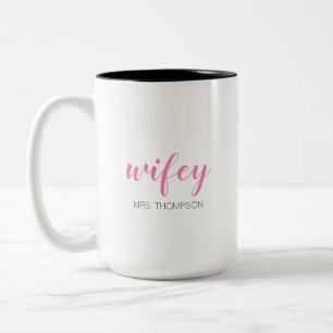 Wifey Mrs. Two-Tone Coffee Mug