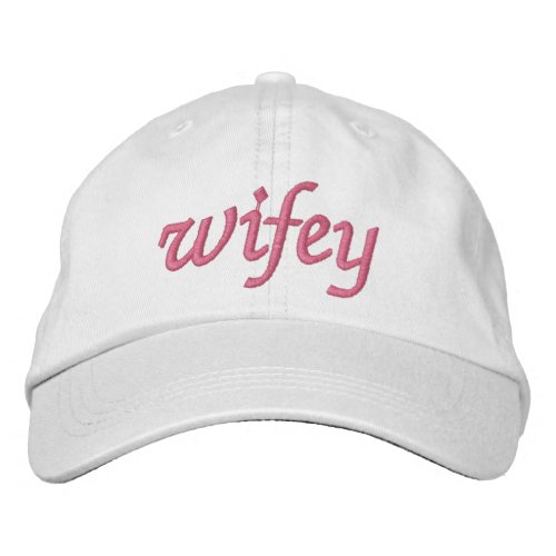 Wifey Pink Novelty Embroidered Baseball Cap