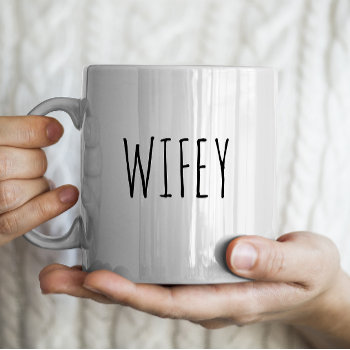 "wifey" Rae Dunn Inspired Coffee Mug by freshpaperie at Zazzle