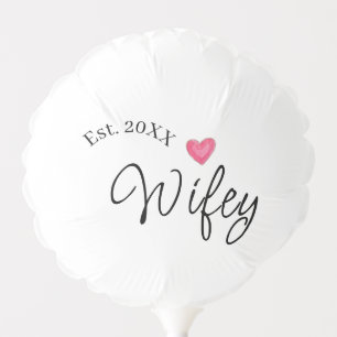 Wifey red heart est. Year future wife valentine's Balloon