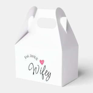 Wifey red heart est. Year future wife valentine's  Favor Boxes