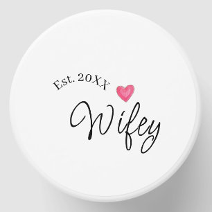 Wifey red heart est. Year future wife valentine's Mini Candle Favors