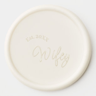 Wifey red heart est. Year future wife valentine's Wax Seal Sticker