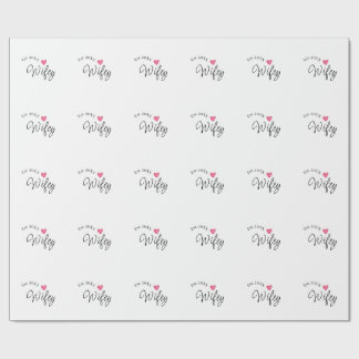 Wifey red heart est. Year future wife valentine's  Wrapping Paper