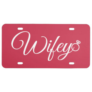 Wifey ring license plate