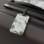 Wifey Script Honeymoon Vacation Safari Trip Luggage Tag<br><div class="desc">Wild,  calm,  and elegant honeymoon luggage tag featuring a giraffe,  gold effect,  and green leaves. Perfect for a newlywed or as a bridesmaid wedding gift.</div>