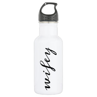 Wifey script water bottle