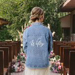 Wifey The Bride Mrs. Wedding Denim Jacket<br><div class="desc">Gorgeous denim jacket. Perfect for picture with the Bridal Party!</div>