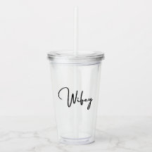 Wifey Tumbler 16oz, Clear