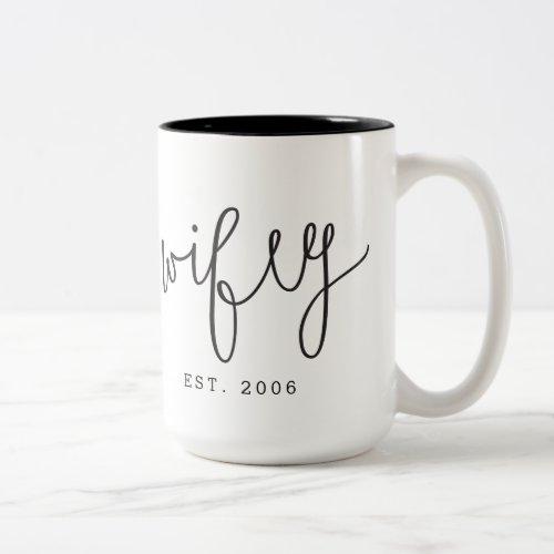 Wifey Wedding Photo Anniversary Wedding Couple Mug