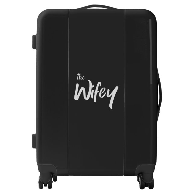 Wifey Whimsical Typography for Bride Luggage (Front)