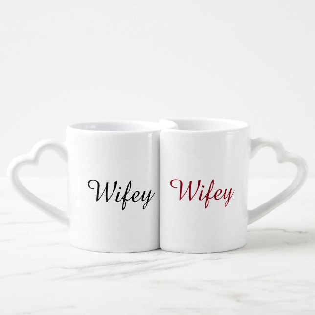 Wifey Wifey Two Brides Coffee Mug Set (Front Nesting)