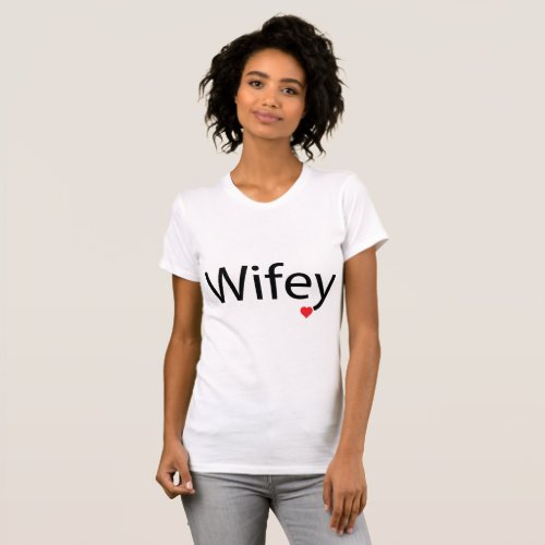 Wifey _ Womens Bella Canvas Fine Jersey T_Shi T_Shirt