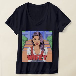 Wifey Womens V-Neck T-Shirt