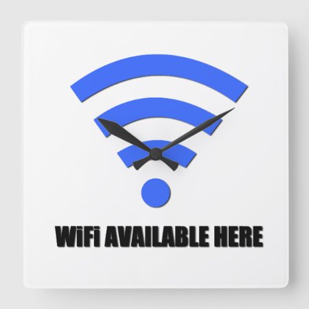 Wifi Available Here Clock