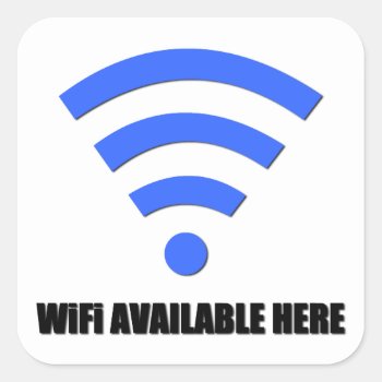 Wifi Available Here Sticker by littleryanbee at Zazzle