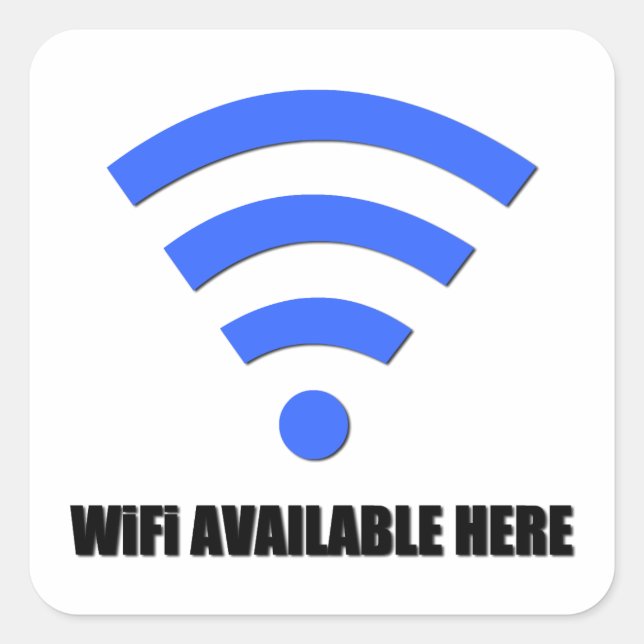 Wifi Available Here Sticker (Front)