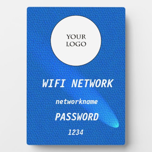 Wifi Blue Leather with Comet Streaks Plaque