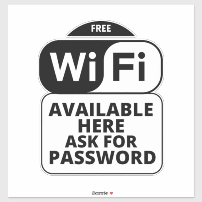  Wifi Business ,free wifi Sticker (Sheet)
