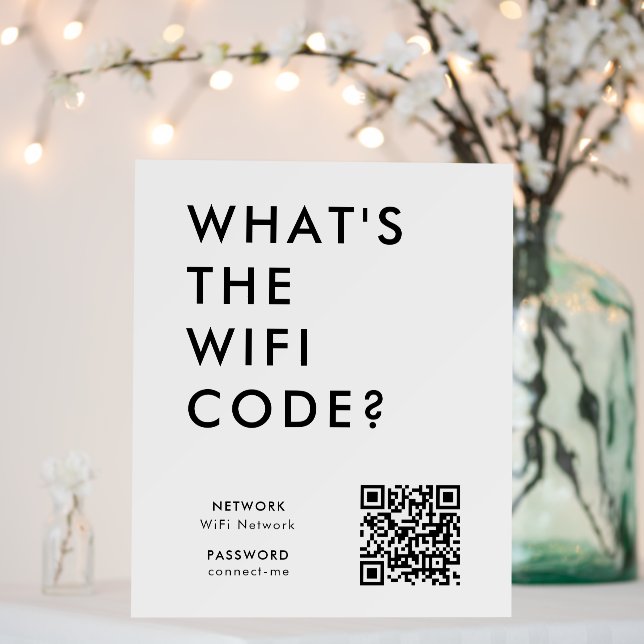 WiFi Code Foam Board | QR Connect Wi-Fi Network (In Situ (Wedding))
