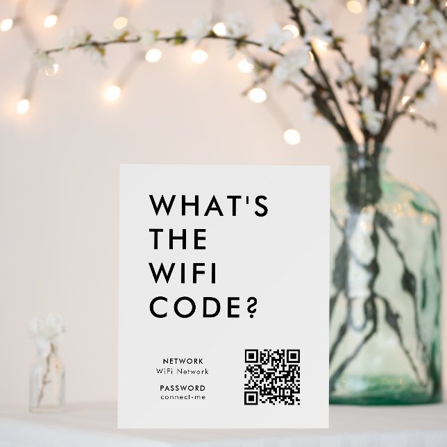 WiFi Code Foam Board | QR Connect Wi-Fi Network (In Situ (Wedding))