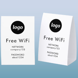 WiFi Code Logo Business Internet Paper Table Tent