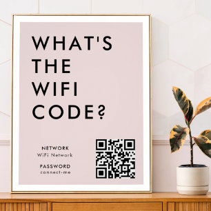 WiFi Code Poster Print QR Connect Wi-Fi Network